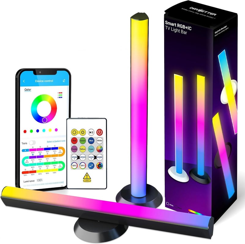 DAYBETTER Smart LED Light Bars, Gaming Light Bars with 16 Million Colors, RGB Light Bar with Music Sync and Scene Modes, Multiple Placement Options, Mood Lighting, Light Bar for Room, TV, PC, Gaming Desk Decor - Image 1